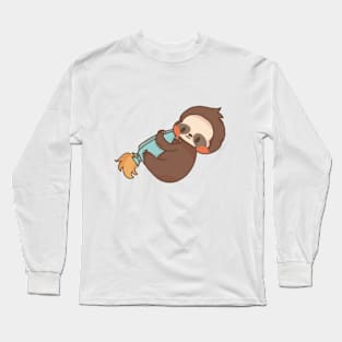 Sloth With Jetpacks Long Sleeve T-Shirt